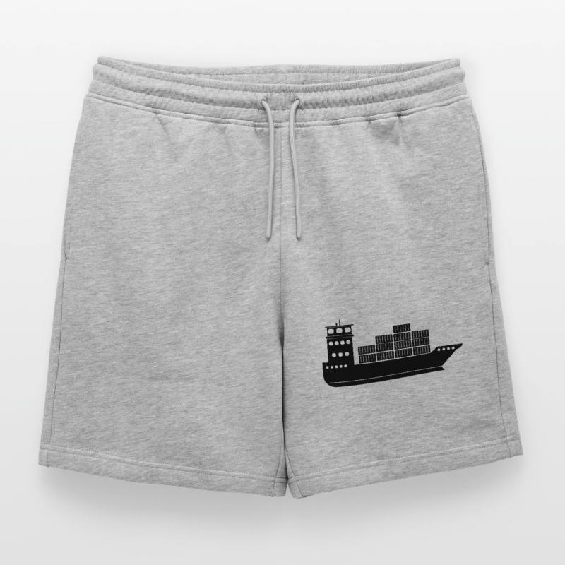 Seecontainerschiff oder Boot mit Containern Männer Premium Organic Sweatshorts