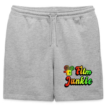 Film Junkie Rainbow Design - Short de survêtement homme premium - gris chiné - Devant - AI Model Male 178 light (178cm)
