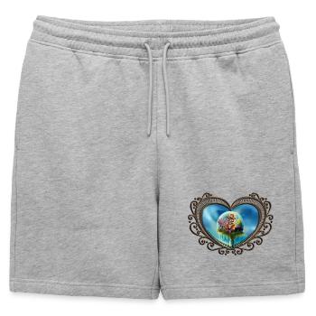 Simply adorable little tigers Babies - Mens' Premium Organic Sweatshorts - heather grey - Front - AI Model Male 178 light (178cm)