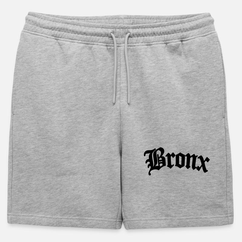 bronx - Männer Premium Organic Sweatshorts - Grau meliert