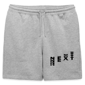 PROCHAIN - Short de survêtement homme premium - gris chiné - Devant - AI Model Male 178 light (178cm)