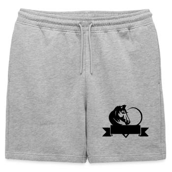 Nom du cheval Chemise Nom du cheval Cavalier Cheval - Short de survêtement homme premium - gris chiné - Devant - AI Model Male 178 light (178cm)