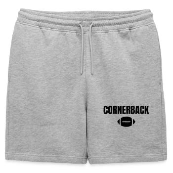 Conception de football des cornerbacks pour les fans de sport - Short de survêtement homme premium - gris chiné - Devant - AI Model Male 178 light (178cm)