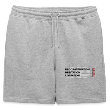 Please provide the design image - Mens' Premium Organic Sweatshorts - heather grey - Front - AI Model Male 178 light (178cm)