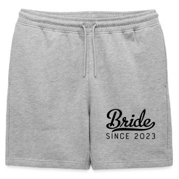 Mariée depuis 2023 - Short de survêtement homme premium - gris chiné - Devant - AI Model Male 178 light (178cm)
