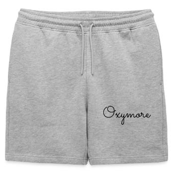 Oxymore - Short de survêtement homme premium - gris chiné - Devant - AI Model Male 178 light (178cm)