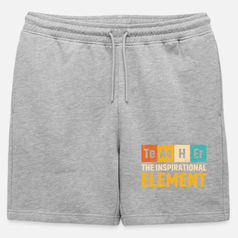 Lehrer Das inspirierende Element Lehrer - Männer Premium Organic Sweatshorts - Grau meliert
