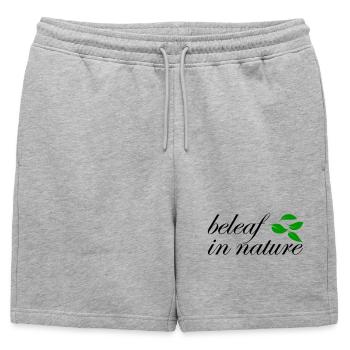 Beleaf dans la nature - Short de survêtement homme premium - gris chiné - Devant - AI Model Male 178 light (178cm)