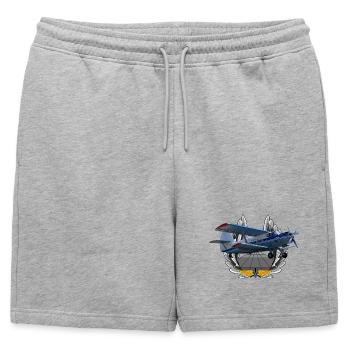 An-2 - Short de survêtement homme premium - gris chiné - Devant - AI Model Male 178 light (178cm)