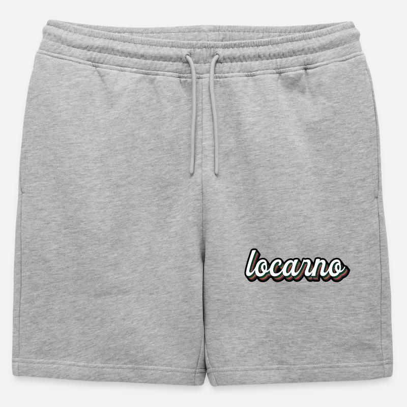 Locarno Regenbogen Script - Männer Premium Organic Sweatshorts - Grau meliert