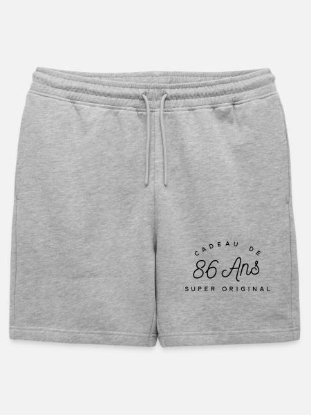 Cadeau 86 ans   - Short de survêtement homme premium - gris chiné