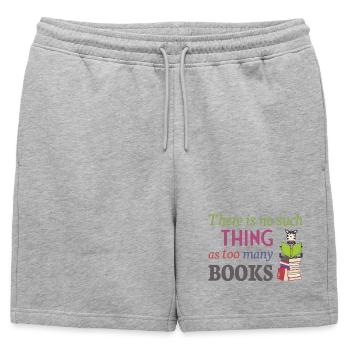 Lire Zebra, il n’y a pas trop de livres - Short de survêtement homme premium - gris chiné - Devant - AI Model Male 178 light (178cm)