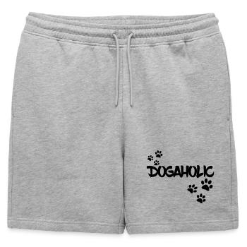 Dogaholic pour les amoureux des chiens. Amour de chien * - Short de survêtement homme premium - gris chiné - Devant - AI Model Male 178 light (178cm)