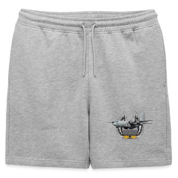 C-130 Hercules - Short de survêtement homme premium - gris chiné - Devant - AI Model Male 178 light (178cm)