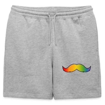 Barbe arc-en-ciel Queer Noir - Short de survêtement homme premium - gris chiné - Devant - AI Model Male 178 light (178cm)