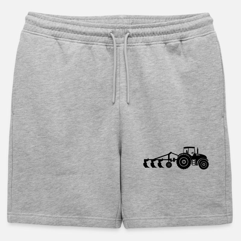 Acker-Traktor-Pflug - Männer Premium Organic Sweatshorts - Grau meliert