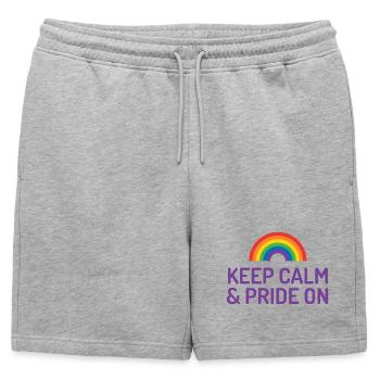 Mois de la fierté - Restez calme et fier - Short de survêtement homme premium - gris chiné - Devant - AI Model Male 178 light (178cm)