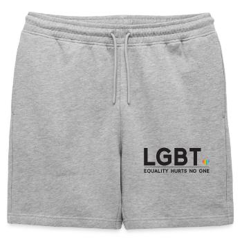 Pride Month - Equality Hurts No One - Mens' Premium Organic Sweatshorts - heather grey - Front - AI Model Male 178 light (178cm)