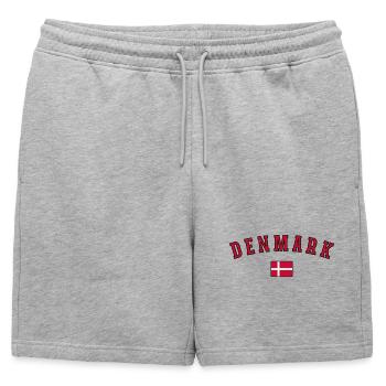 Flag of Denmark, Danish pride - Mens' Premium Organic Sweatshorts - heather grey - Front - AI Model Male 178 light (178cm)