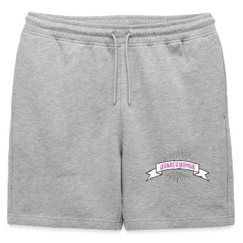 Wanderwoman Banderole Bow - Mens' Premium Organic Sweatshorts - heather grey - Front - AI Model Male 178 light (178cm)