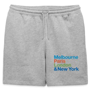GRAND SLAM Tennis - Short de survêtement homme premium - gris chiné - Devant - AI Model Male 178 light (178cm)