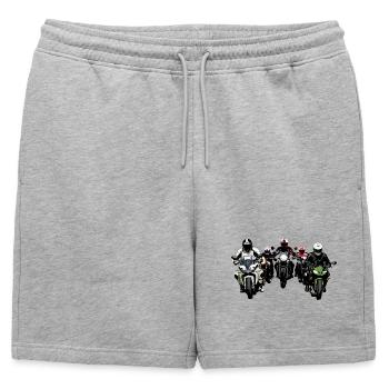 Couleur du groupe de motards - Short de survêtement homme premium - gris chiné - Devant - AI Model Male 178 light (178cm)
