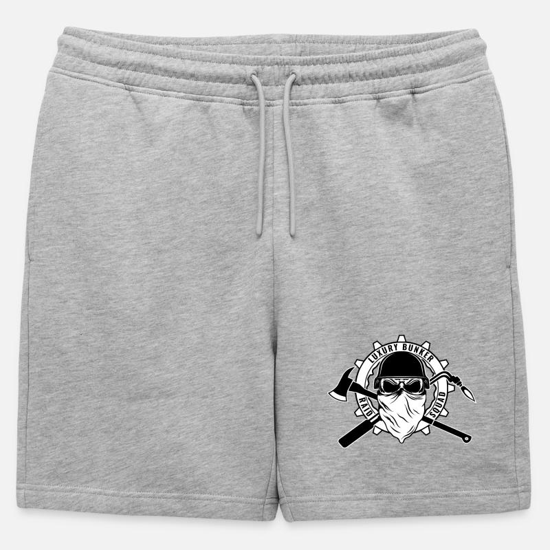 Luxury Bunker Raid Squad - Männer Premium Organic Sweatshorts - Grau meliert