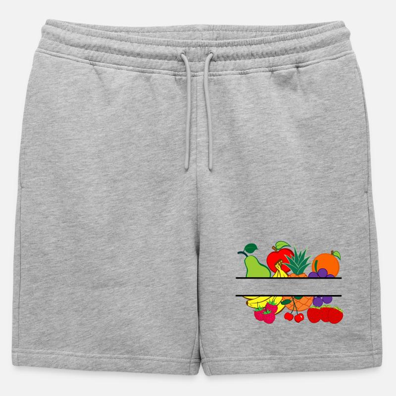 Obstlogo-Shop oder Obstbauer - Männer Premium Organic Sweatshorts - Grau meliert
