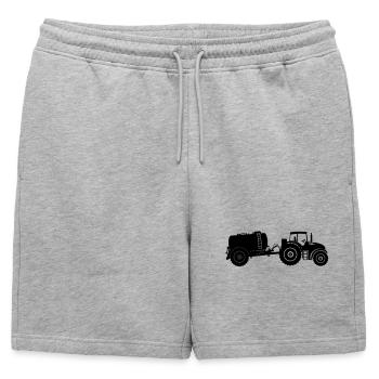 Tracteur avec citerne vautour - Short de survêtement homme premium - gris chiné - Devant - AI Model Male 178 light (178cm)