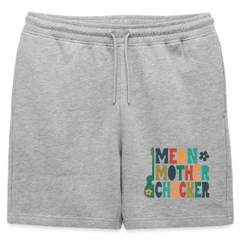Méchante Mère Chucker à la guitare colorée - Short de survêtement homme premium - gris chiné - Devant - AI Model Male 178 light (178cm)