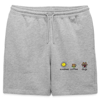 Des designs amusants pour les amoureux des chiens - Short de survêtement homme premium - gris chiné - Devant - AI Model Male 178 light (178cm)