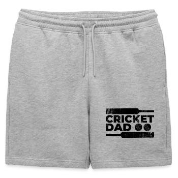 Papa de cricket - Short de survêtement homme premium - gris chiné - Devant - AI Model Male 178 light (178cm)