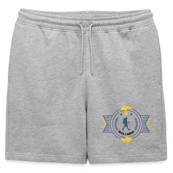 Saint-Jacques-de-Compostelle Vintage Badge - Short de survêtement homme premium - gris chiné - Devant - AI Model Male 178 light (178cm)