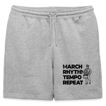 Motivation du batteur - Short de survêtement homme premium - gris chiné - Devant - AI Model Male 178 light (178cm)