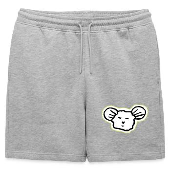 Visage de souris cool et décontracté - Short de survêtement homme premium - gris chiné - Devant - AI Model Male 178 light (178cm)