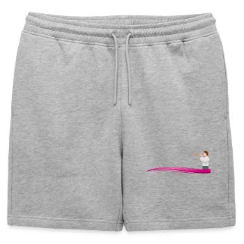Musicien TROMPETER sur Wave - Modèle de texte - Short de survêtement homme premium - gris chiné - Devant - AI Model Male 178 light (178cm)