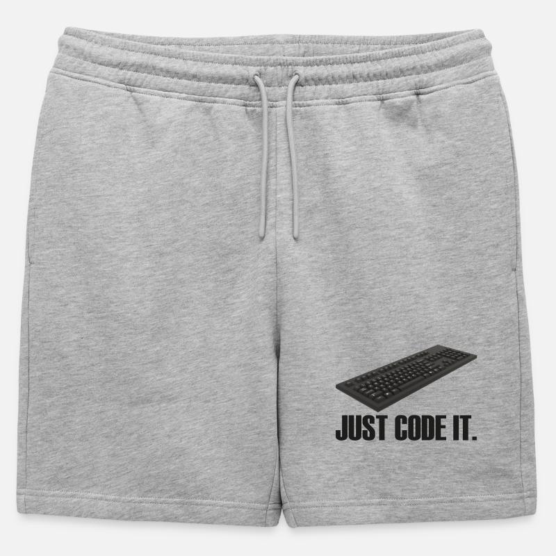 Just Code it - Mens' Premium Organic Sweatshorts - heather grey
