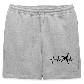 drapeau humain gymnastique d’équipe gymnastique gymnastique sport - Short de survêtement homme premium - gris chiné - Devant - AI Model Male 178 light (178cm)
