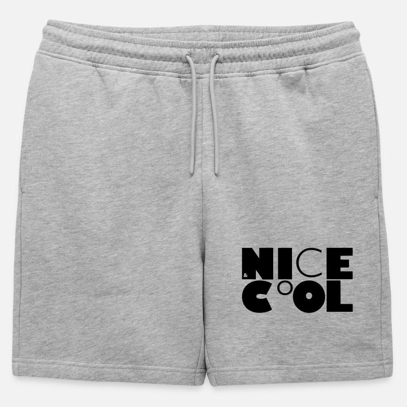 NICE&CoOL - Männer Premium Organic Sweatshorts - Grau meliert
