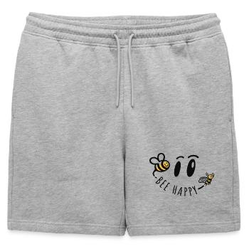 Bee Happy Bee Positive Dire Bonheur - Short de survêtement homme premium - gris chiné - Devant - AI Model Male 178 light (178cm)