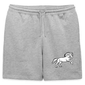 Puissance des chevaux - Short de survêtement homme premium - gris chiné - Devant - AI Model Male 178 light (178cm)