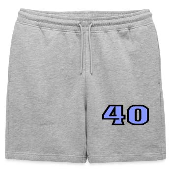 40. 40 ANS. 40e ANNIVERSAIRE. ANNIVERSAIRE 40 ANS. - Short de survêtement homme premium - gris chiné - Devant - AI Model Male 178 light (178cm)