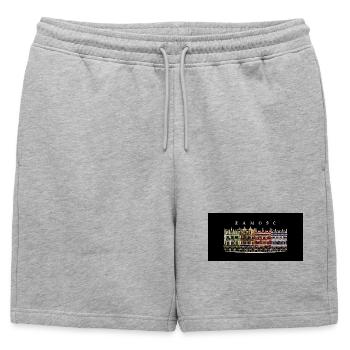 Zamosc, Pologne Dessin du site du patrimoine mondial - Short de survêtement homme premium - gris chiné - Devant - AI Model Male 178 light (178cm)