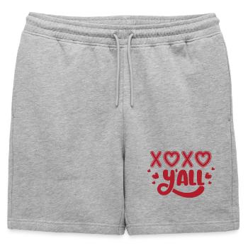 Love and Joy Heart Pattern Design - Mens' Premium Organic Sweatshorts - heather grey - Front - AI Model Male 178 light (178cm)