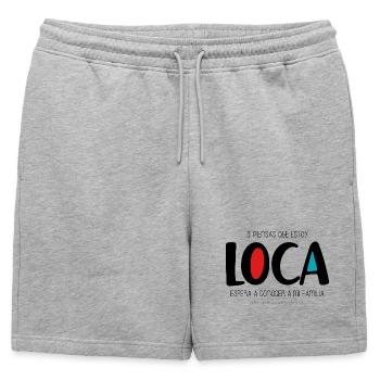 Je suis fou - Short de survêtement homme premium - gris chiné - Devant - AI Model Male 178 light (178cm)