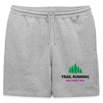 Course à pied - Run Forest Run - Short de survêtement homme premium - gris chiné - Devant - AI Model Male 178 light (178cm)