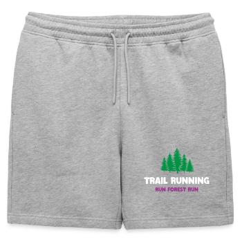 Course à pied - Run Forest Run - Short de survêtement homme premium - gris chiné - Devant - AI Model Male 178 light (178cm)