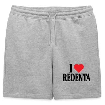 t-shirt I love Redeemed t-shirt gift idea - Mens' Premium Organic Sweatshorts - heather grey - Front - AI Model Male 178 light (178cm)