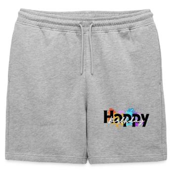 Happy birthday, Congratulations, Birthday - Mens' Premium Organic Sweatshorts - heather grey - Front - AI Model Male 178 light (178cm)