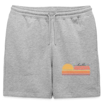 Été - Short de survêtement homme premium - gris chiné - Devant - AI Model Male 178 light (178cm)